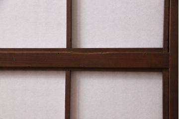 和製アンティーク　大正昭和初期　ヒノキ材　裏障子付き　上品な和のパーテーション(衝立て)
