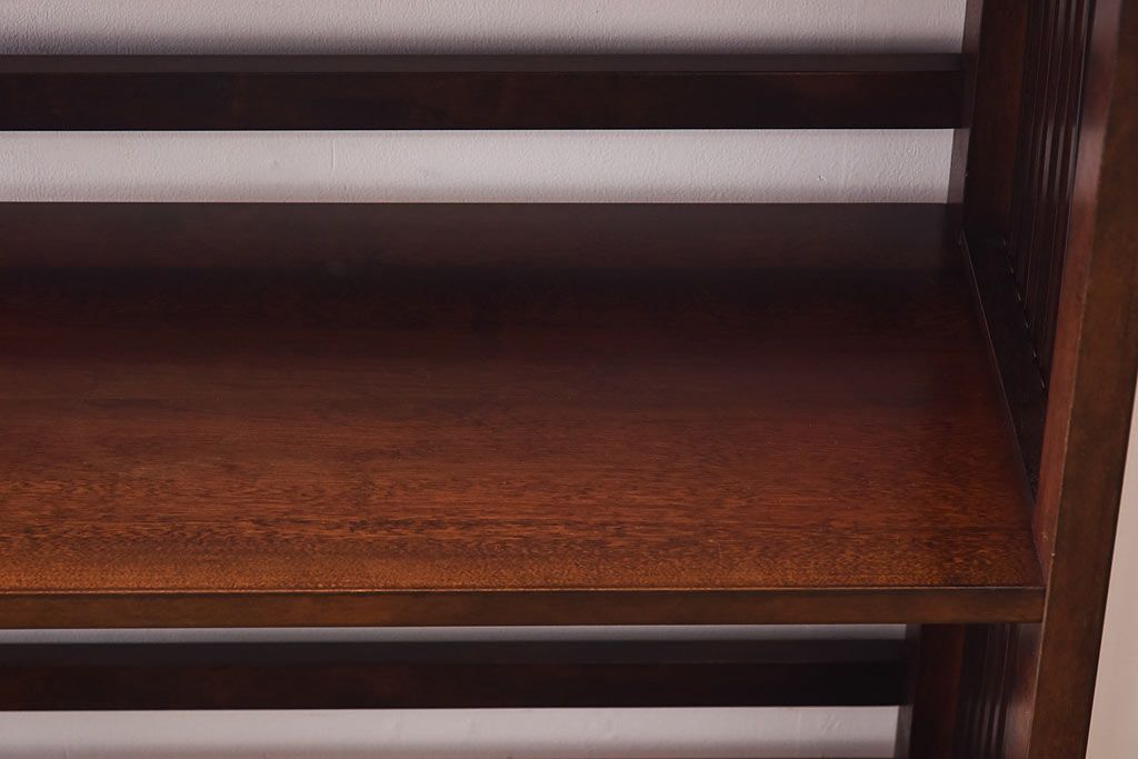 中古　九州民芸家具　樺材　和モダンな雰囲気漂う本棚(陳列棚、飾り棚)