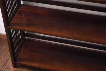 中古　九州民芸家具　樺材　和モダンな雰囲気漂う本棚(陳列棚、飾り棚)