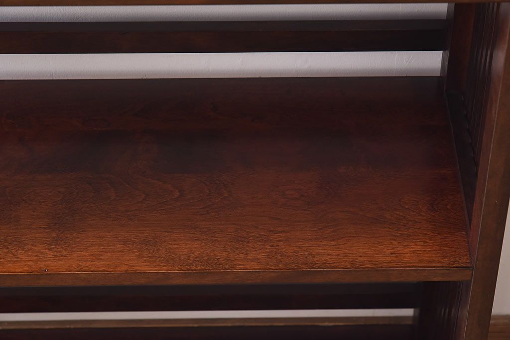 中古　九州民芸家具　樺材　和モダンな雰囲気漂う本棚(陳列棚、飾り棚)