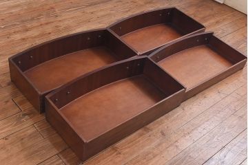 ヴィンテージ家具　ビンテージ　ジョージアン様式　マホガニー材の杢目が美しいチェスト(サイドチェスト、引き出し)