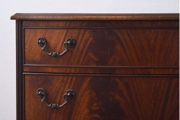 ヴィンテージ家具　ビンテージ　ジョージアン様式　マホガニー材の杢目が美しいチェスト(サイドチェスト、引き出し)