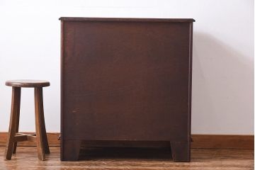 ヴィンテージ家具　ビンテージ　ジョージアン様式　マホガニー材の杢目が美しいチェスト(サイドチェスト、引き出し)