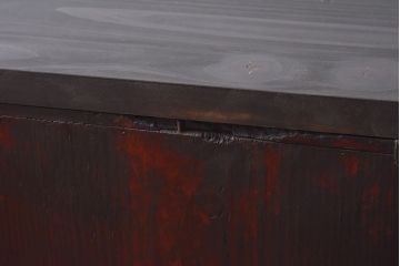 アンティーク家具　和製アンティーク　太鼓鋲が堂々とした印象を放つリメイク時代箪笥ローチェスト(サイドチェスト、ローボード)