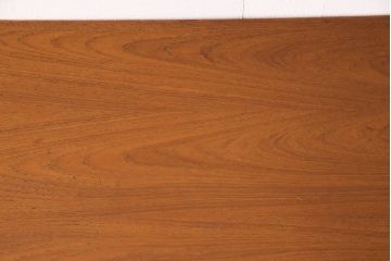 北欧家具　チーク材　スライド式の引き出しがおしゃれな片袖デスク(机、在宅ワーク、在宅用作業台)