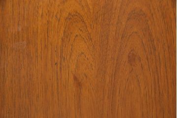 北欧家具　チーク材　スライド式の引き出しがおしゃれな片袖デスク(机、在宅ワーク、在宅用作業台)