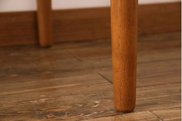 北欧家具　チーク材　スライド式の引き出しがおしゃれな片袖デスク(机、在宅ワーク、在宅用作業台)