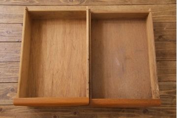 北欧家具　チーク材　スライド式の引き出しがおしゃれな片袖デスク(机、在宅ワーク、在宅用作業台)