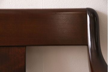 中古　松本民芸家具　#77型　ラッシ座(ガマ座)　3人掛け曲肘イス(アームベンチ)(定価約39万円)