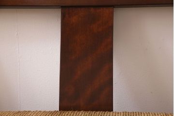 中古　松本民芸家具　#77型　ラッシ座(ガマ座)　3人掛け曲肘イス(アームベンチ)(定価約39万円)