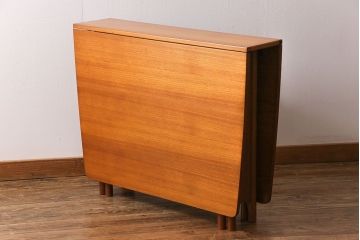 ヴィンテージ家具　北欧ビンテージ　McIntosh(マッキントッシュ)　チーク材　バタフライテーブル(ドロップリーフテーブル、ダイニングテーブル)