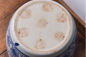 アンティーク雑貨　山水図　日本らしい雰囲気を高める瀬戸火鉢(鉢カバー)