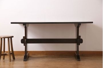 ビンテージ　松本民芸家具　気品漂うB型食卓(ダイニングテーブル)(定価約23万円)