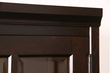 中古　北海道民芸家具　OM118　滑らかな質感が美しいブックケース(食器棚、飾り棚、収納棚)(定価約60万円)(2)