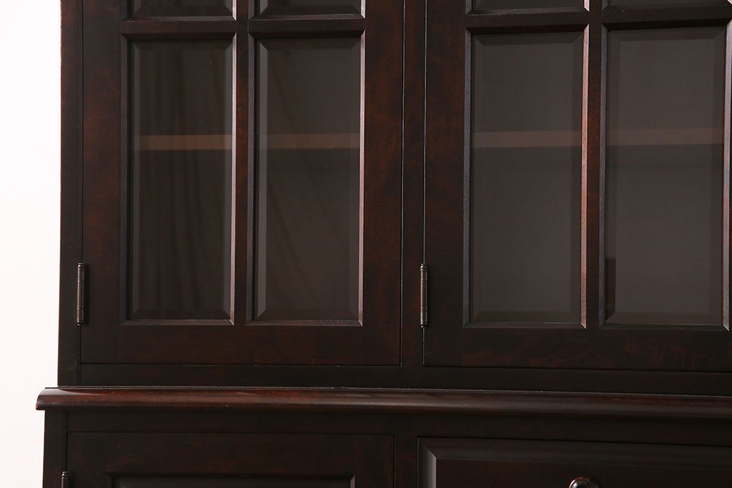 中古　北海道民芸家具　OM118　滑らかな質感が美しいブックケース(食器棚、飾り棚、収納棚)(定価約60万円)(2)