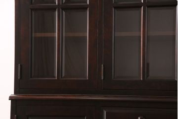 中古　北海道民芸家具　OM118　滑らかな質感が美しいブックケース(食器棚、飾り棚、収納棚)(定価約60万円)(2)