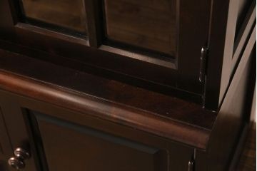 中古　北海道民芸家具　OM118　滑らかな質感が美しいブックケース(食器棚、飾り棚、収納棚)(定価約60万円)(2)