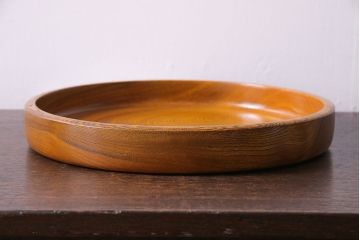 アンティーク雑貨　昭和中期　和の雰囲気漂う丸盆(お盆、トレー)