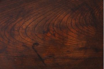 アンティーク雑貨　和製アンティーク　飴色の風合いが美しい丸盆(お盆、トレー)