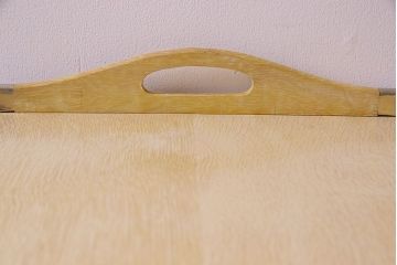 アンティーク雑貨　昭和中期　オーク(ナラ)材　素朴な雰囲気漂うお盆(木製トレー)(1)