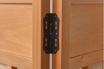 アンティーク雑貨　昭和期　竹を取り入れたモダンなデザインの四連折り畳み式パーテーション(衝立、仕切り)