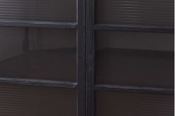 ペイント家具　モールガラス入り　モダンな引き戸(ガラス戸、窓)2枚セット(1)