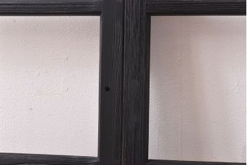 ペイント家具　モールガラス入り　モダンな引き戸(ガラス戸、窓)2枚セット(1)