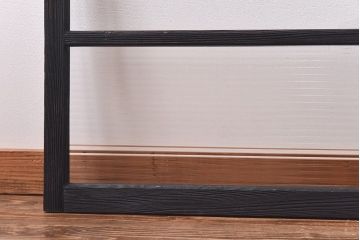 ペイント家具　モールガラス入り　モダンな引き戸(ガラス戸、窓)2枚セット(1)