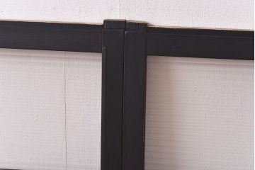 ペイント家具　モールガラス入り　モダンな引き戸(ガラス戸、窓)2枚セット(1)