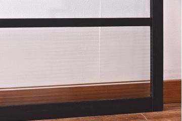 ペイント家具　モールガラス入り　モダンな引き戸(ガラス戸、窓)2枚セット(1)