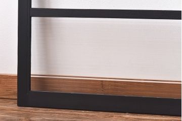 ペイント家具　モールガラス入り　モダンな引き戸(ガラス戸、窓)2枚セット(2)