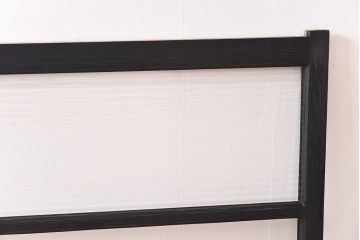 ペイント家具　モールガラス入り　モダンな引き戸(ガラス戸、窓)2枚セット(2)