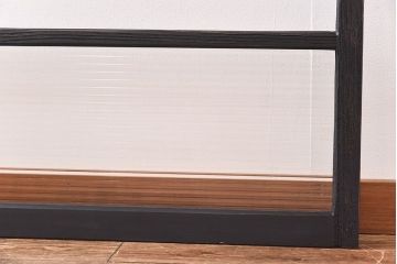 ペイント家具　モールガラス入り　モダンな引き戸(ガラス戸、窓)2枚セット(2)