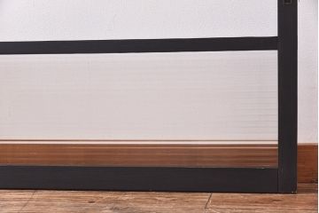 ペイント家具　モールガラス入り　モダンな引き戸(ガラス戸、窓)2枚セット(2)