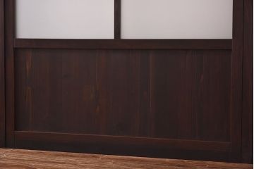 大正ロマン　色ガラス入り　レトロなデザインのガラス戸(引き戸、建具)4枚組