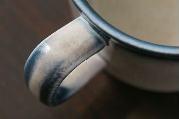 アンティーク雑貨　イギリスビンテージ　WEDGWOOD(ウェッジウッド)　BLUE PACIFIC(ブルーパシフィック)　カップ&ソーサー(洋食器、コーヒーカップ)1客セット