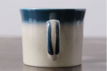 アンティーク雑貨　イギリスビンテージ　WEDGWOOD(ウェッジウッド)　BLUE PACIFIC(ブルーパシフィック)　カップ&ソーサー(洋食器、コーヒーカップ)1客セット