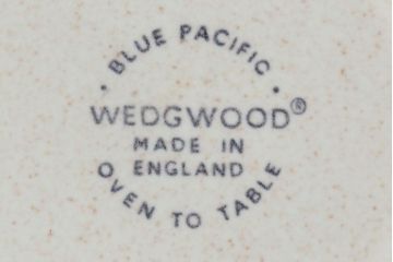 アンティーク雑貨　イギリスビンテージ　WEDGWOOD(ウェッジウッド)　BLUE PACIFIC(ブルーパシフィック)　カップ&ソーサー(洋食器、コーヒーカップ)1客セット