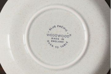 アンティーク雑貨　イギリスビンテージ　WEDGWOOD(ウェッジウッド)　BLUE PACIFIC(ブルーパシフィック)　カップ&ソーサー(洋食器、コーヒーカップ)1客セット