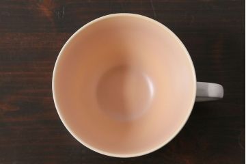 アンティーク雑貨　イギリスビンテージ　Poole Potter(プール・ポタリー)　Twintone(ツイントーン)　Peach Bloom×Seagull　カップ&ソーサー2客セット