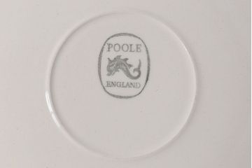 アンティーク雑貨　イギリスビンテージ　Poole Potter(プール・ポタリー)　Twintone(ツイントーン)　Peach Bloom×Seagull　カップ&ソーサー2客セット
