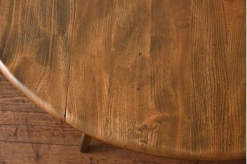 アンティーク家具　イギリスERCOL(アーコール)　シンプルなデザインのドロップリーフテーブル(エクステンションテーブル、ダイニングテーブル)