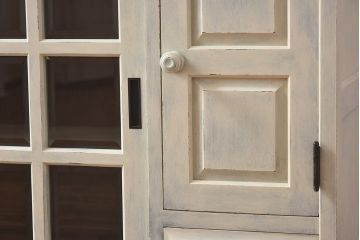 ペイント家具　ビンテージ　北海道民芸家具　HM135　アンティークカラーが魅力のサイドボード(サイドキャビネット、収納棚)