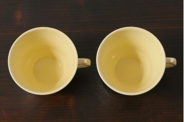 アンティーク雑貨　イギリスビンテージ　Woods ware(ウッズウエア)　Jasmine(ジャスミン)　レトロなトリオ2客セット