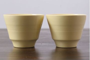 アンティーク雑貨　イギリスビンテージ　Woods ware(ウッズウエア)　Jasmine(ジャスミン)　レトロなトリオ2客セット