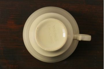アンティーク雑貨　イギリスビンテージ　Woods ware(ウッズウエア)　Jasmine(ジャスミン)　レトロなトリオ2客セット