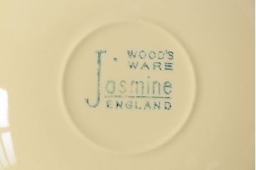 アンティーク雑貨　イギリスビンテージ　Woods ware(ウッズウエア)　Jasmine(ジャスミン)　レトロなトリオ2客セット
