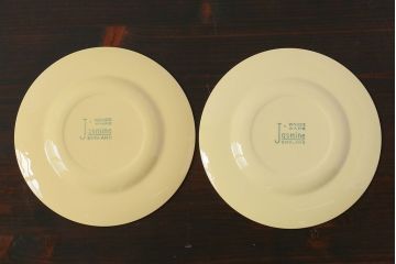 アンティーク雑貨　イギリスビンテージ　Woods ware(ウッズウエア)　Jasmine(ジャスミン)　レトロなトリオ2客セット