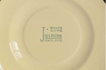 アンティーク雑貨　イギリスビンテージ　Woods ware(ウッズウエア)　Jasmine(ジャスミン)　レトロなトリオ2客セット