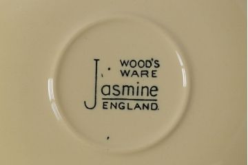 イギリスビンテージ　Woods ware(ウッズウエア)　Jasmine(ジャスミン)　レトロなカップ&ソーサー2客セット